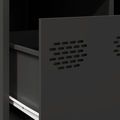 Salongbord Sofabord Svart 101,5x50x43,5 cm kaldvalset stål