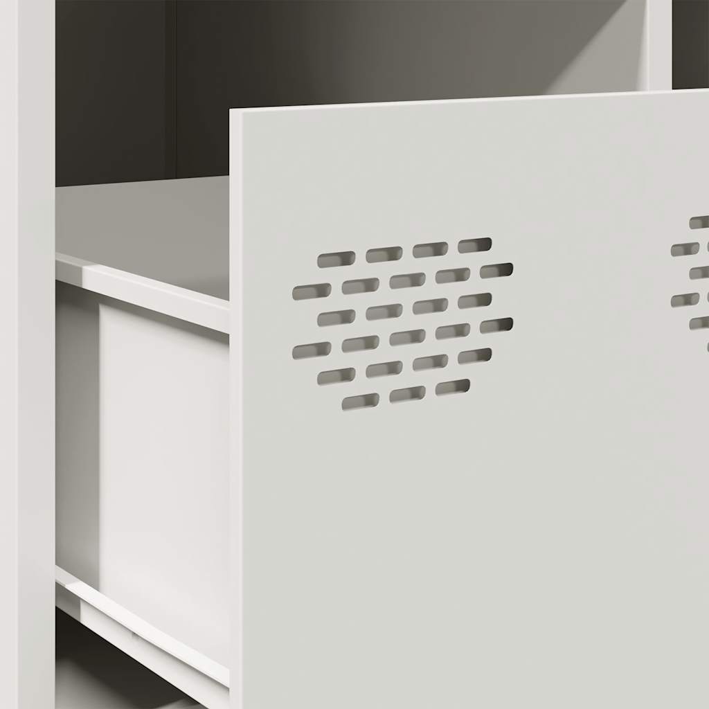 Salongbord Sofabord Hvit 101,5x50x43,5 cm kaldvalset stål