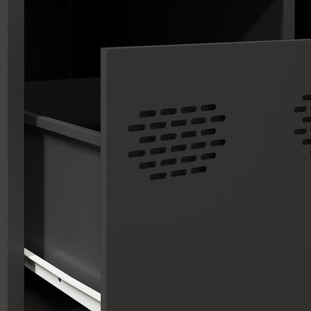 Salongbord Sofabord Svart 68,5x50x43,5 cm kaldvalset stål