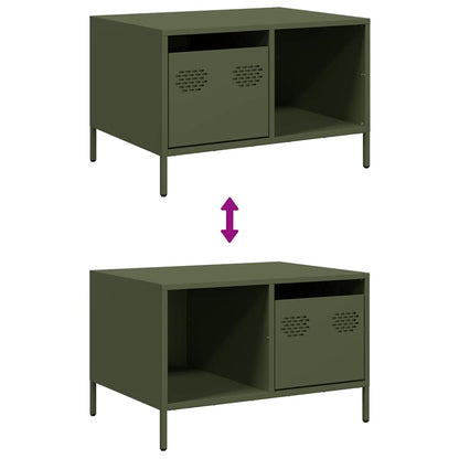 Salongbord Sofabord DIV. olivengrønn 68,5x50x43,5 cm kaldvalset stål