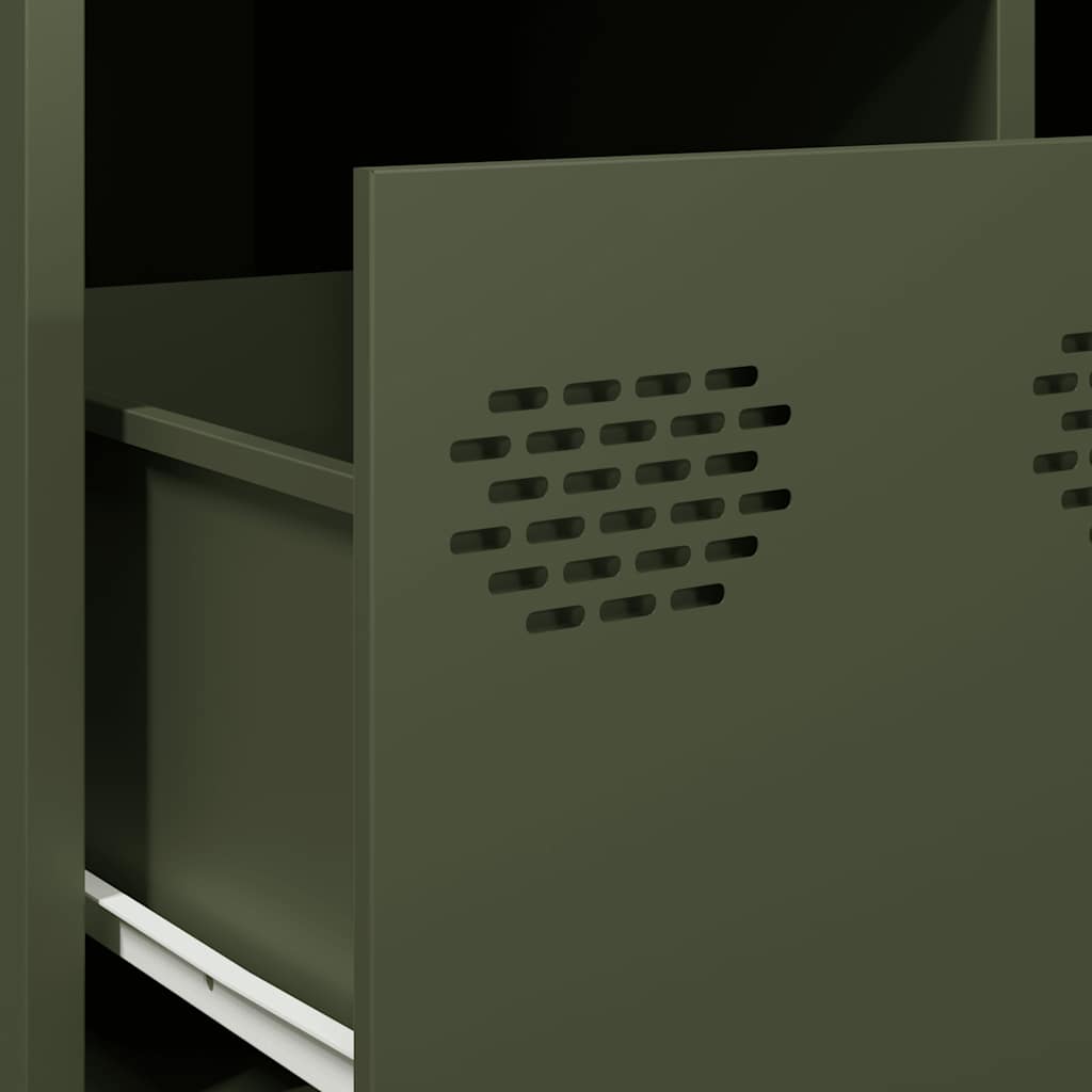 Salongbord Sofabord DIV. olivengrønn 68,5x50x43,5 cm kaldvalset stål