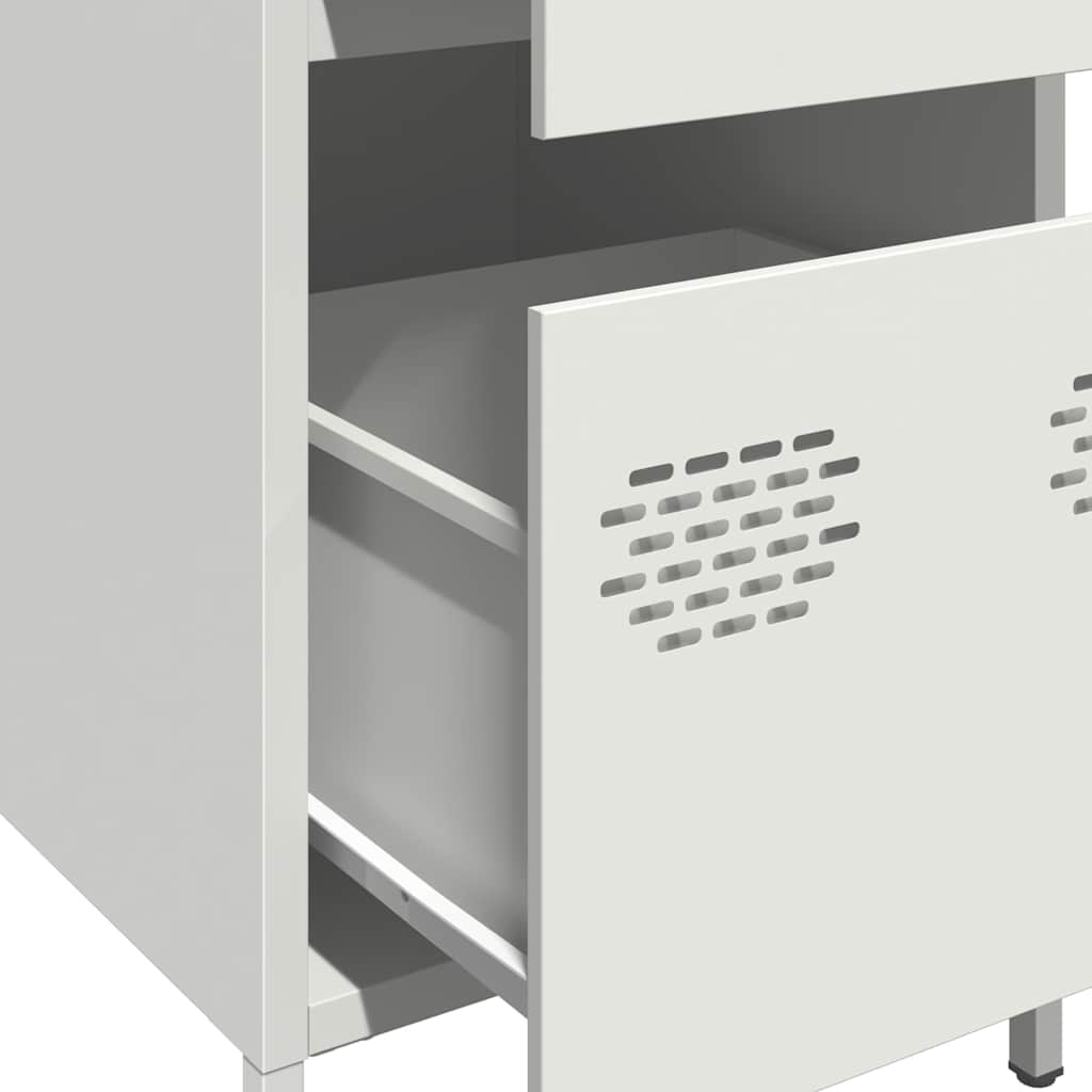 Skjenk Hvit 35x39x73,5 cm kaldvalset stål