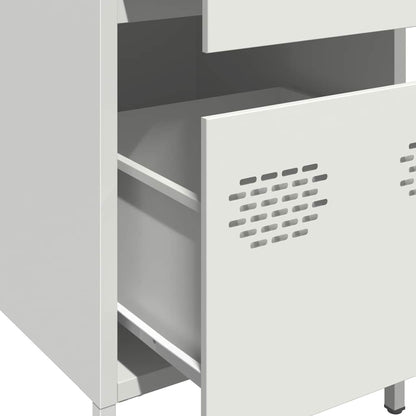 Skjenk Hvit 35x39x73,5 cm kaldvalset stål