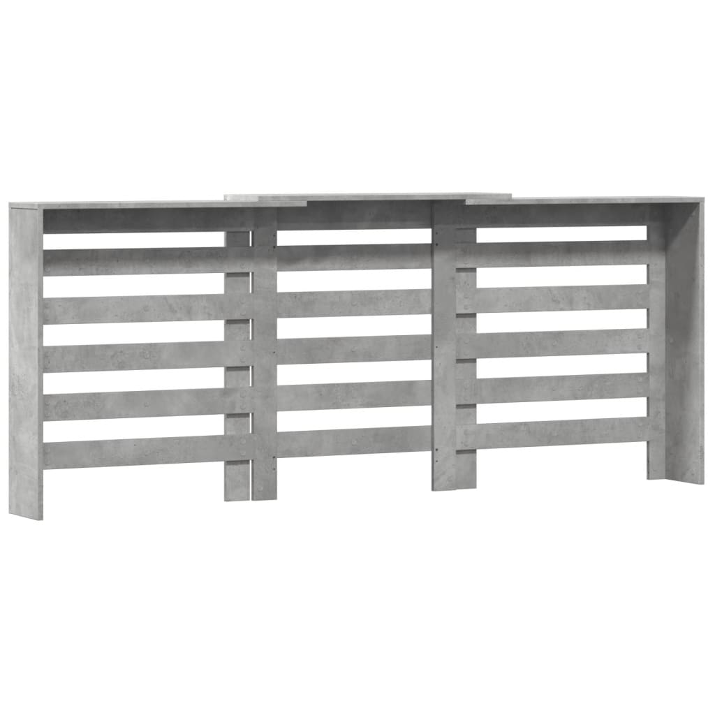 Radiatordeksel betonggrå 205x21,5x83,5 cm konstruert tre