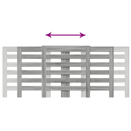 Radiatordeksel grå sonoma 205x21,5x83,5 cm konstruert tre