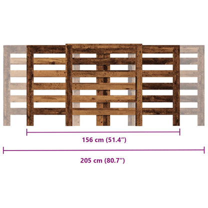 Radiatordeksel gammelt tre 205x21,5x83,5 cm konstruert tre