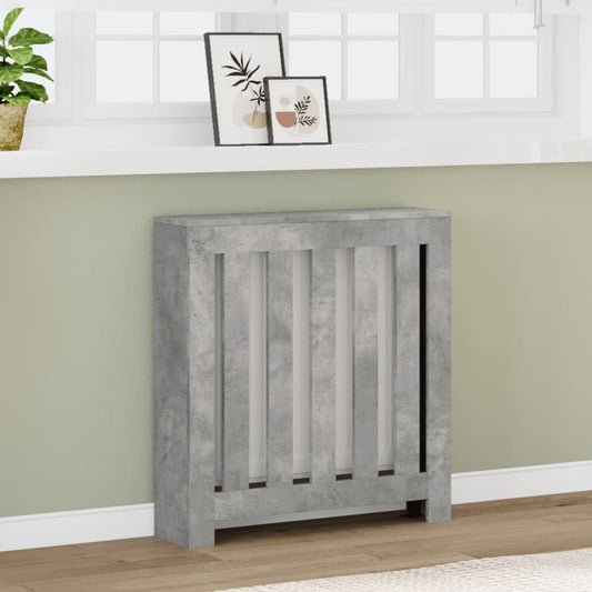 Radiatordeksel betonggrå 78x20x82 cm konstruert tre