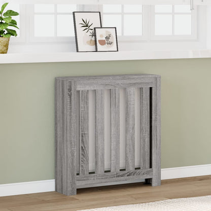 Radiatordeksel grå sonoma 78x20x82 cm konstruert tre