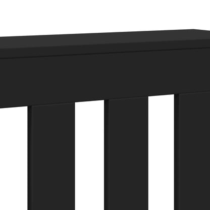 Radiatordeksel svart 149x20x82 cm konstruert tre