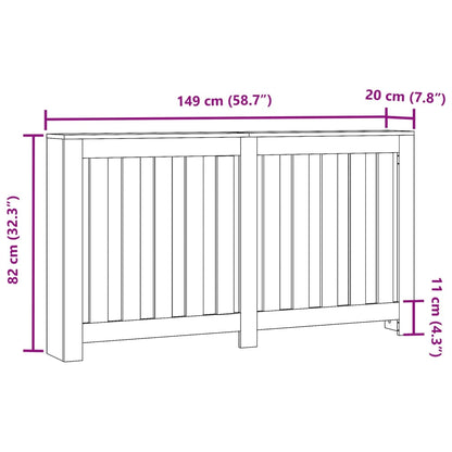 Radiatordeksel sonoma eik 149x20x82 cm konstruert tre