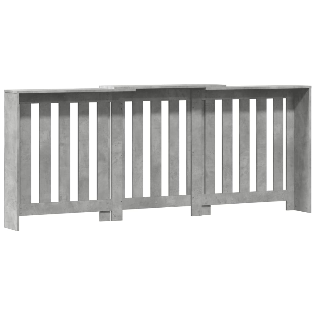 Radiatordeksel betonggrå 205x21,5x83,5 cm konstruert tre