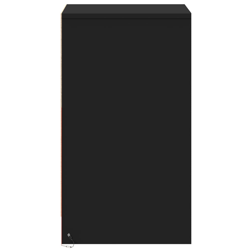 Nattbord Sengbord Svart med LED