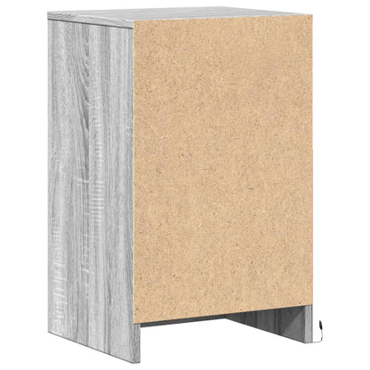 Nattbord Sengbord Sonoma Grå med LED