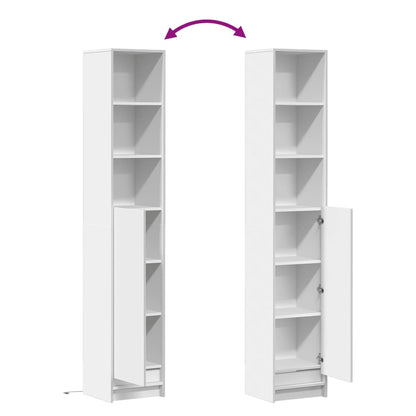 Skjenk Hvit med LED 36x32,5x200 cm