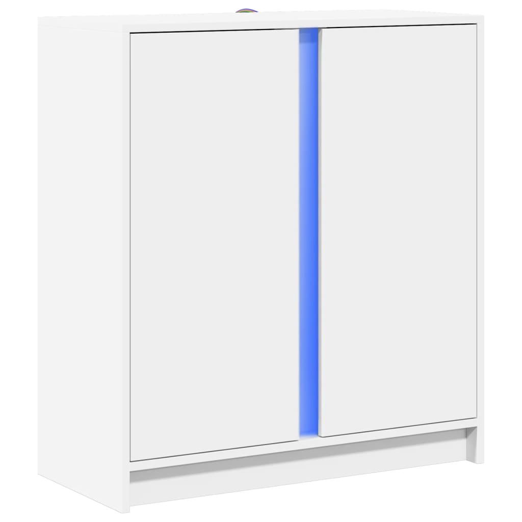 Skjenk Hvit med LED 77x34x85 cm