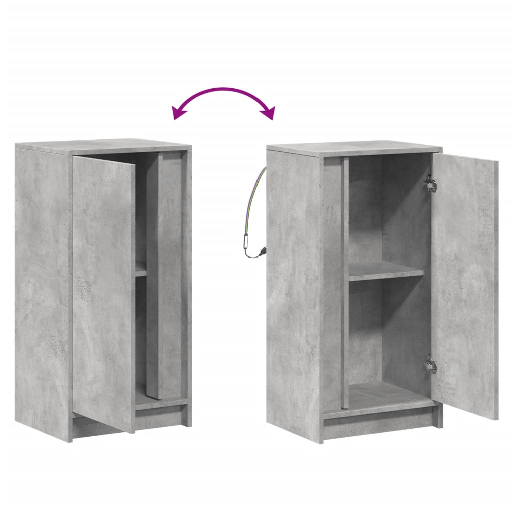 Skjenk Betonggrå med LED 42,5x34x85 cm