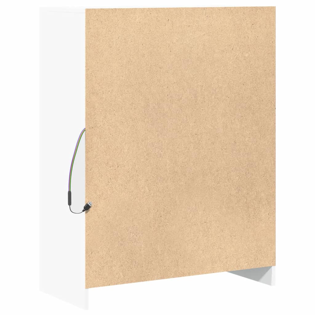 Skjenk Hvit med LED 77x34x100 cm