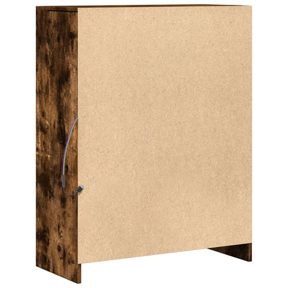 Skjenk Røkt Eik med LED 77x34x100 cm