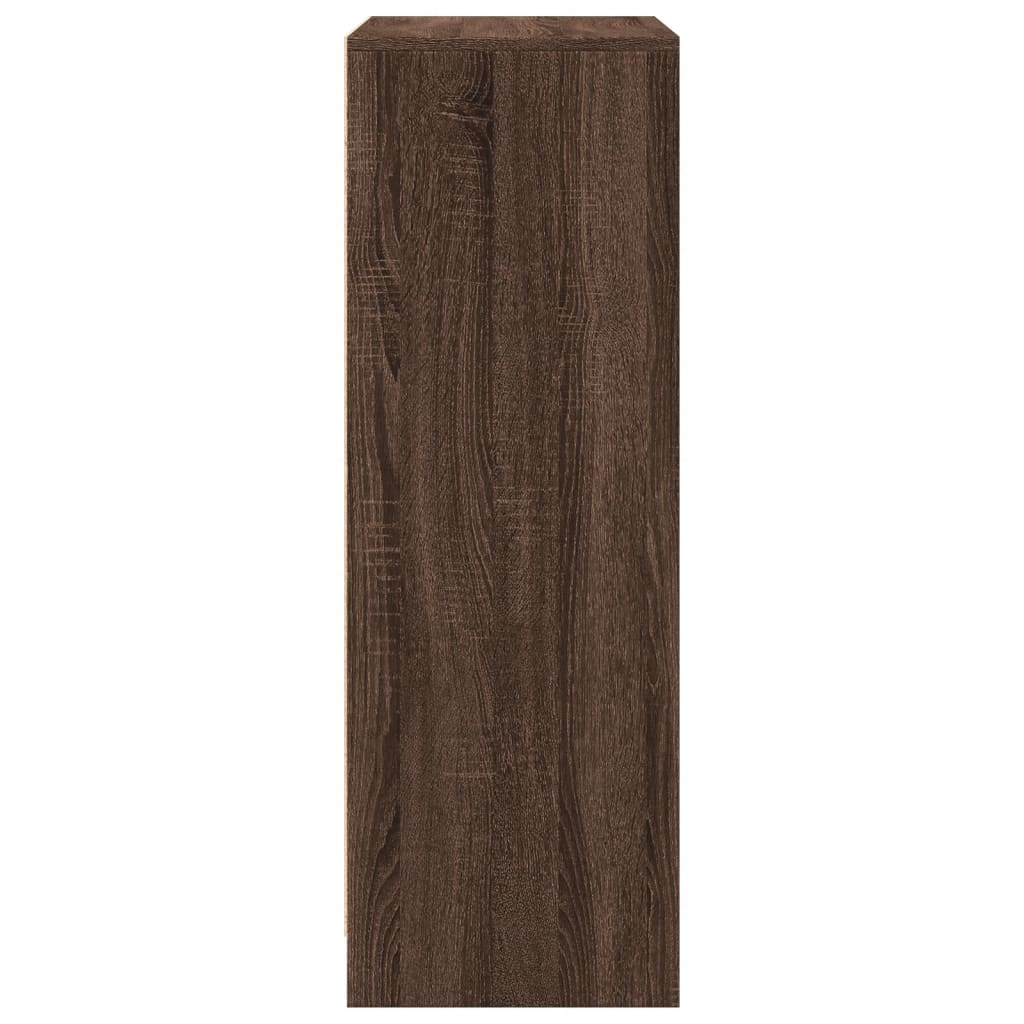 Skjenk Brun Eik med LED 77x34x100 cm