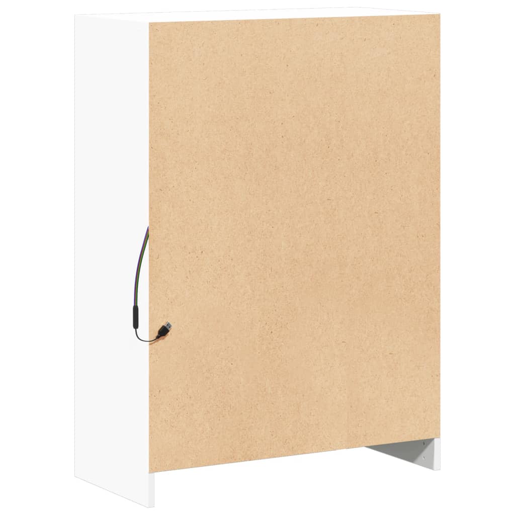 Skjenk Hvit med LED 72x34x100 cm