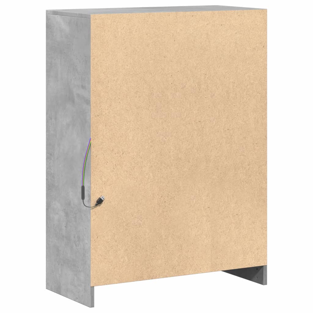 Skjenk Betonggrå med LED 72x34x100 cm