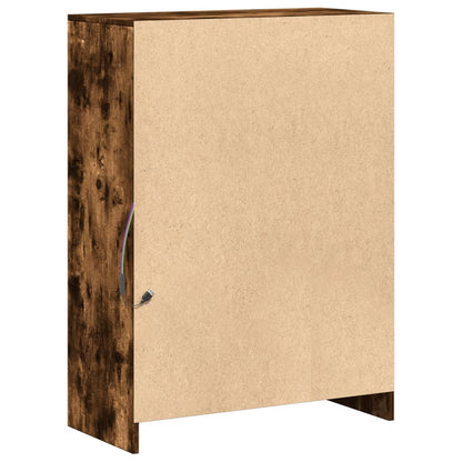 Skjenk Røkt Eik med LED 72x34x100 cm