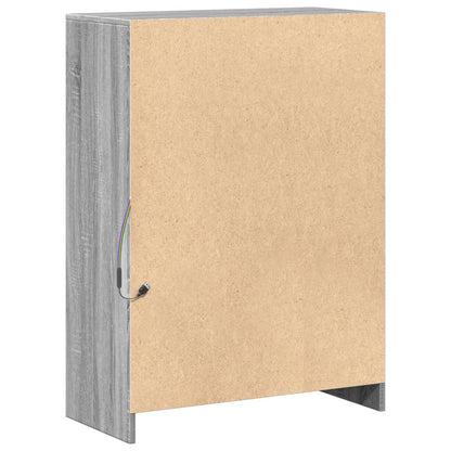 Skjenk Sonoma Grå med LED 72x34x100 cm