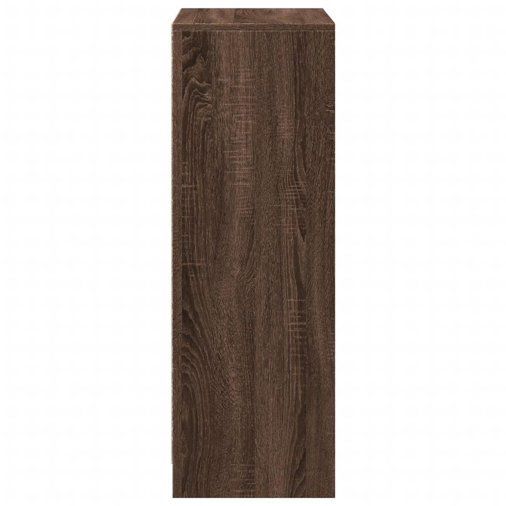 Skjenk Brun Eik med LED 72x34x100 cm