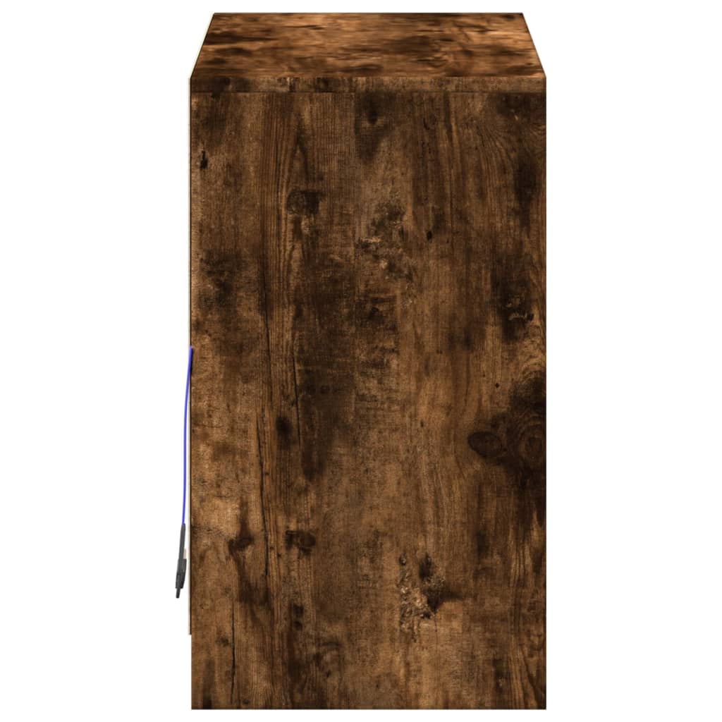 Skjenk Røkt Eik med LED 72x34x61 cm