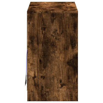 Skjenk Røkt Eik med LED 72x34x61 cm