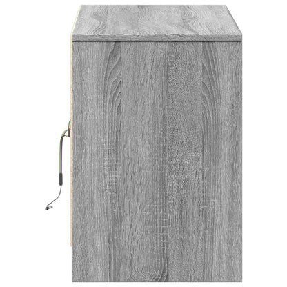 TV-Møbel Sonoma Grå TV-benk med LED 100x34x50 cm