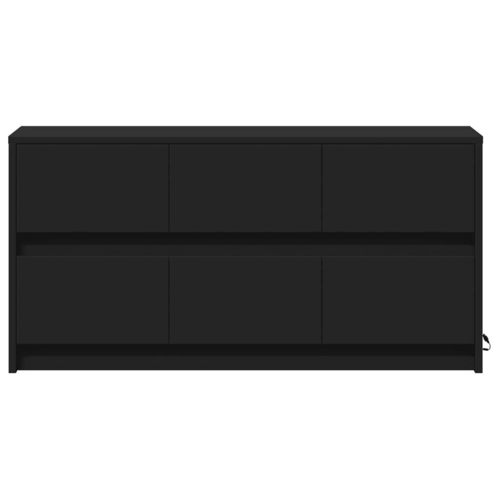 TV-Møbel Svart TV-benk med LED 100x34x50 cm