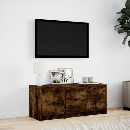 TV-Møbel Røkt Eik TV-benk med LED 97x34x40 cm