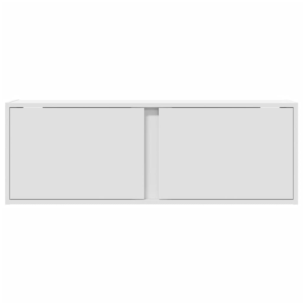 TV-Møbel Hvit Tv-benk med LED 100x31x35 cm