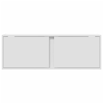 TV-Møbel Hvit Tv-benk med LED 100x31x35 cm