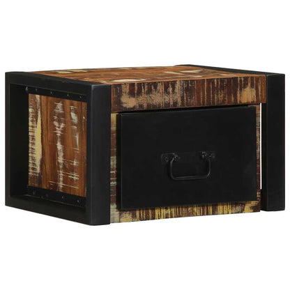 Nattbord Sengbord Tre Gjenvunnet Heltre flerfarget 40x35x25 cm