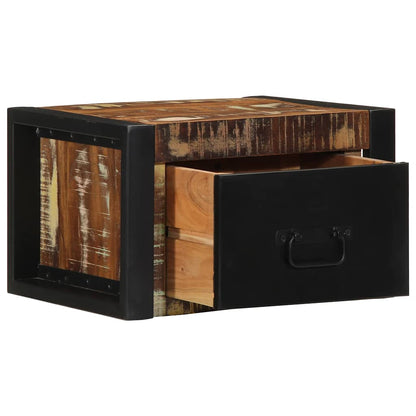 Nattbord Sengbord Tre Gjenvunnet Heltre flerfarget 40x35x25 cm