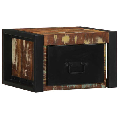 Nattbord Sengbord Tre Gjenvunnet Heltre flerfarget 40x35x25 cm