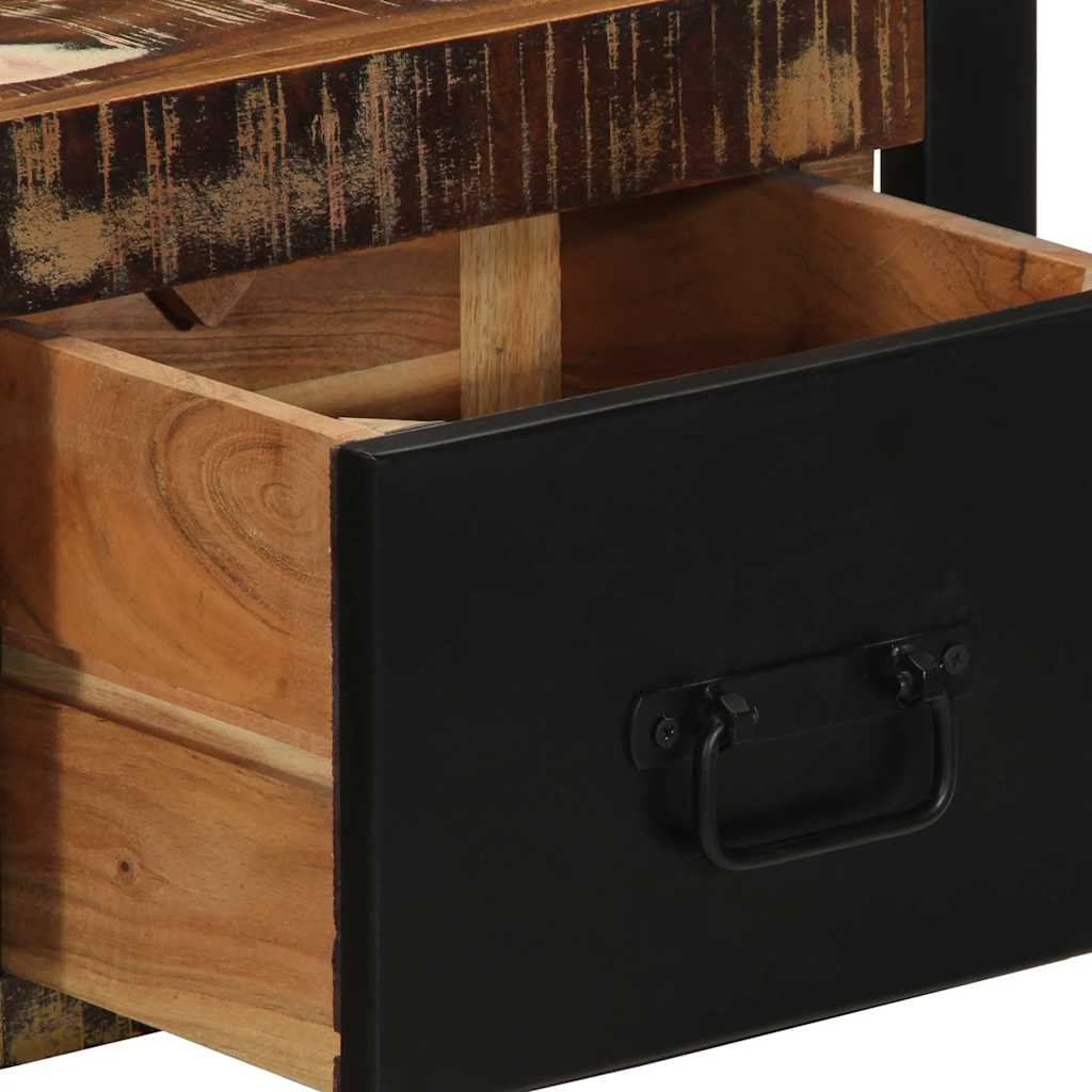 Nattbord Sengbord Tre Gjenvunnet Heltre flerfarget 40x35x25 cm