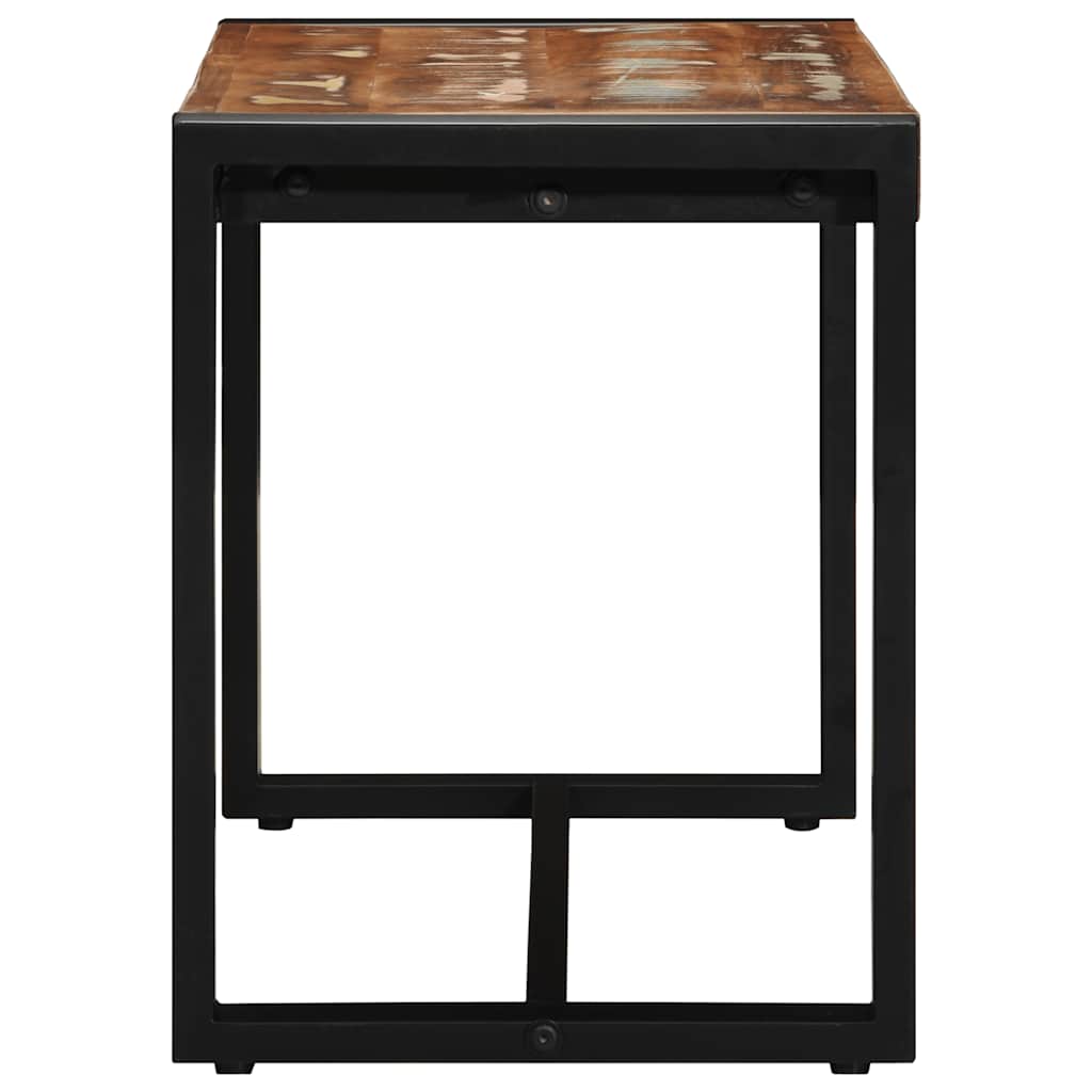 Sittebenk flerfarget 80x35x45 cm gjenvunnet heltre