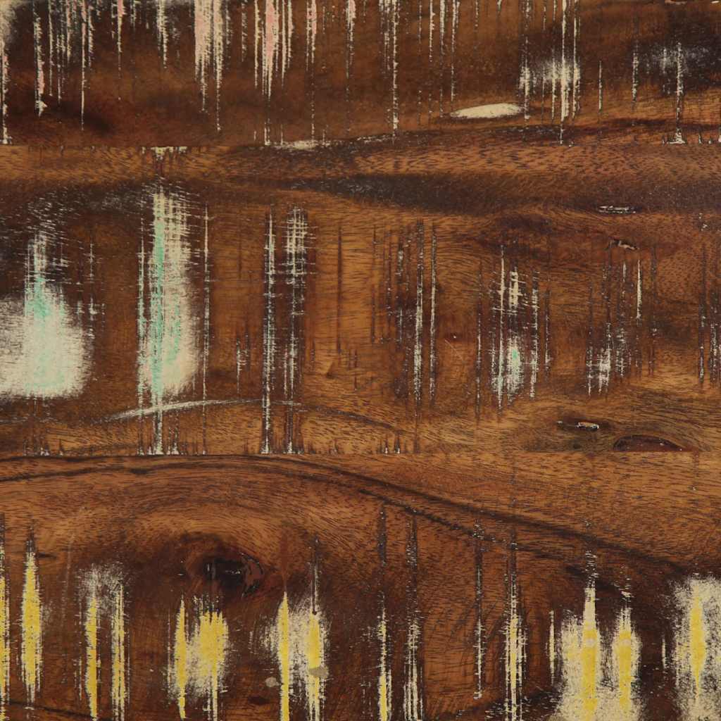 Sittebenk flerfarget 80x35x45 cm gjenvunnet heltre