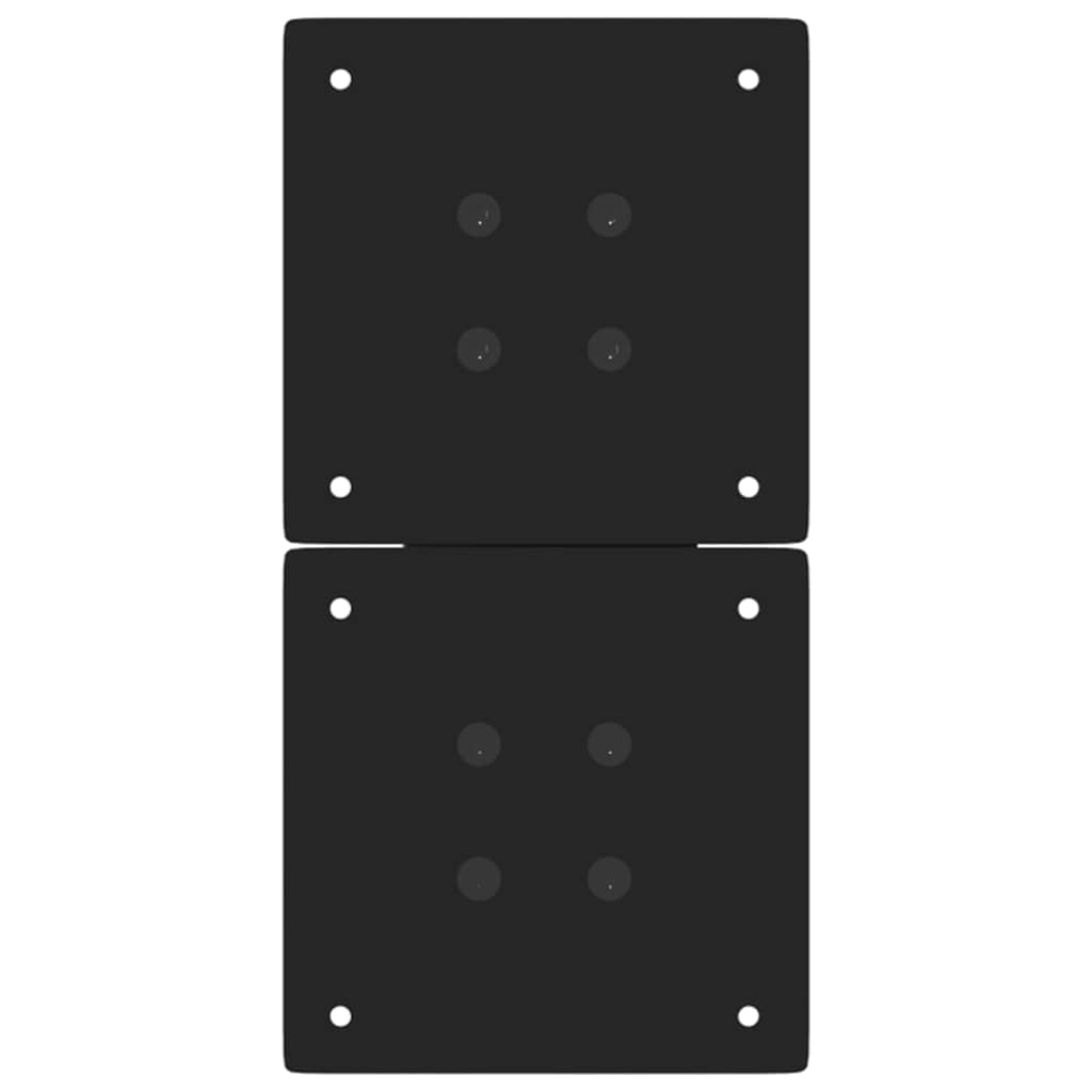 Salongbordben X-formet 2 stk svart 28x(42-43) cm stål