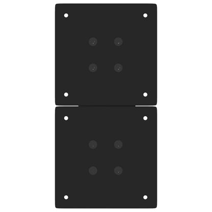 Salongbordben X-formet 2 stk svart 28x(42-43) cm stål