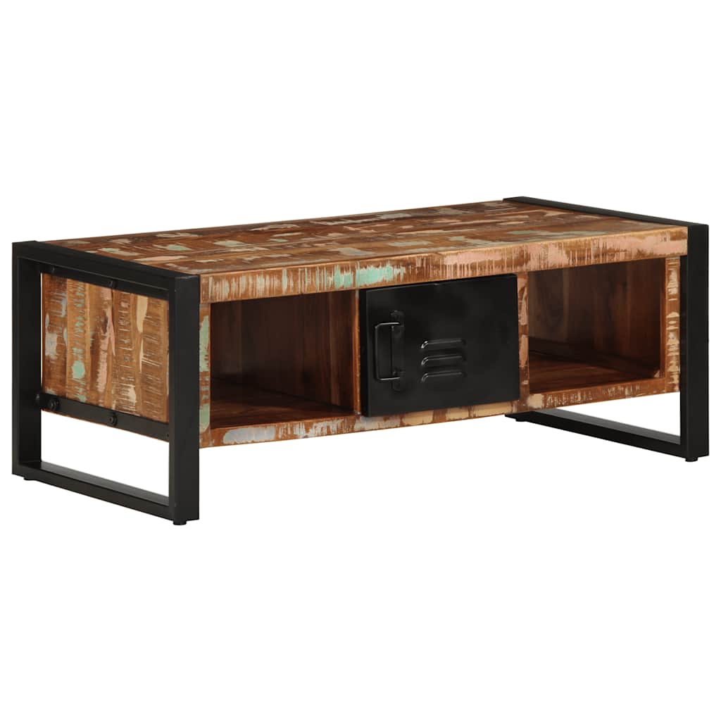 Salongbord Sofabord Tre Gjenvunnet Heltre flerfarget 90x50x36 cm