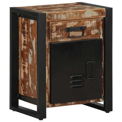 Nattbord Sengbord Tre Gjenvunnet Heltre flerfarget 40x30x50 cm