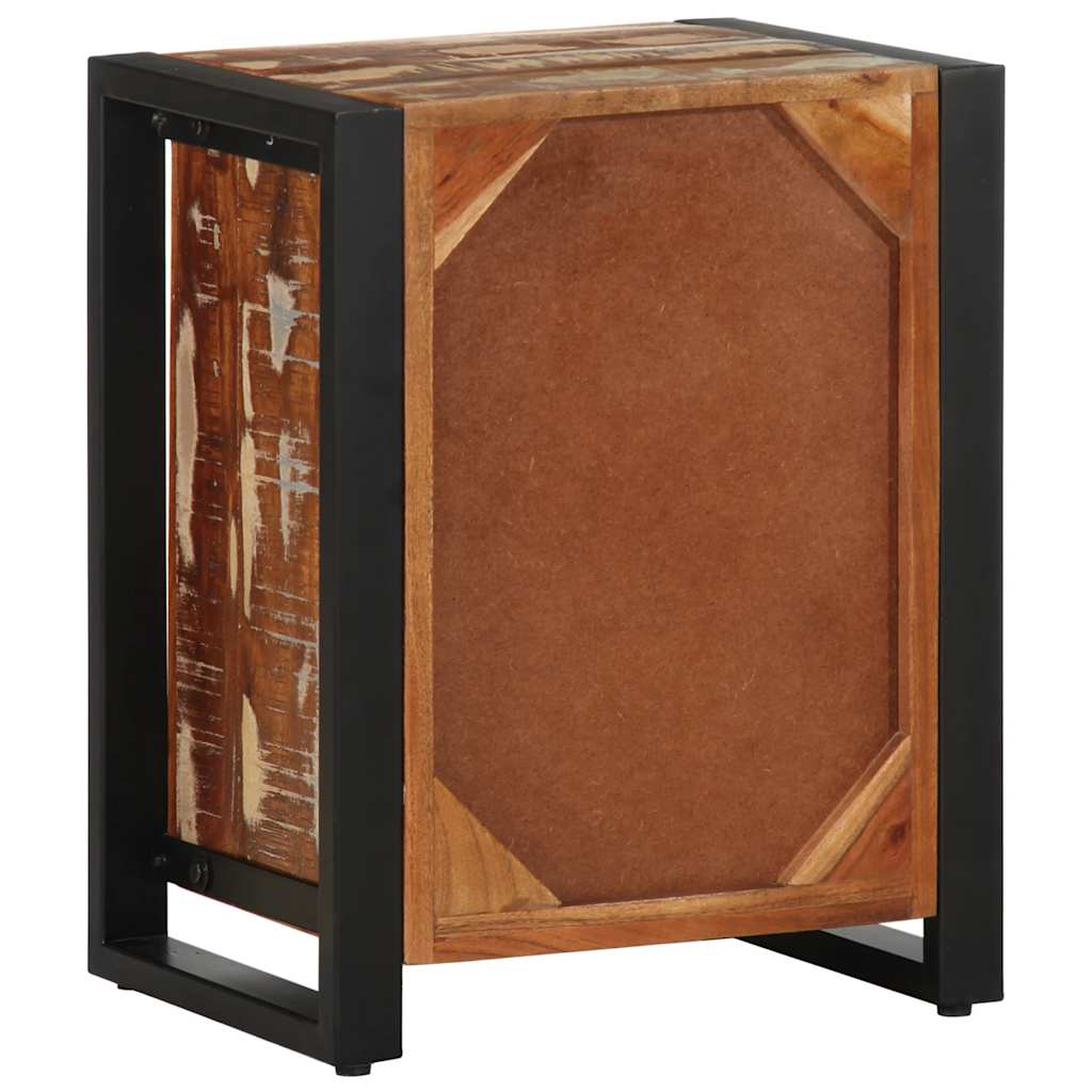 Nattbord Sengbord Tre Gjenvunnet Heltre flerfarget 40x30x50 cm