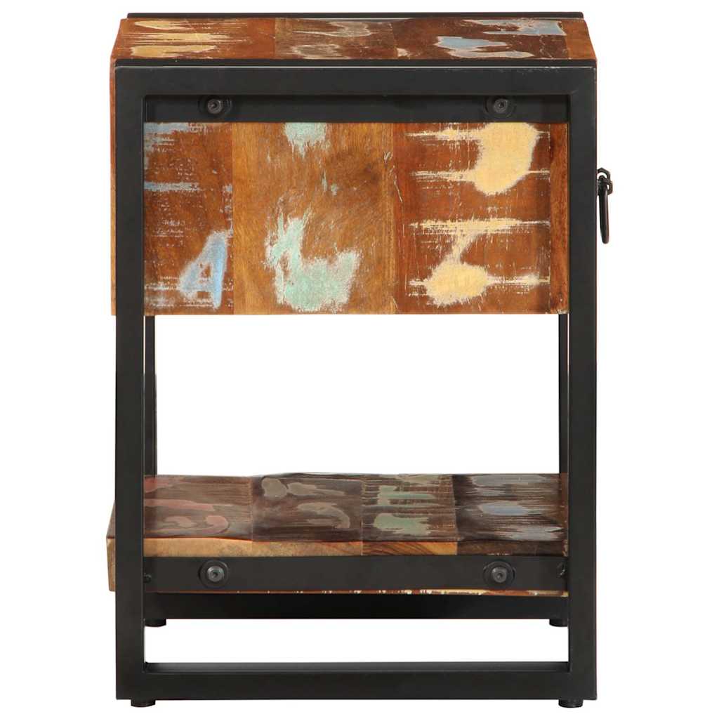 Nattbord Sengbord Tre Gjenvunnet Heltre flerfarget 35x34x45 cm