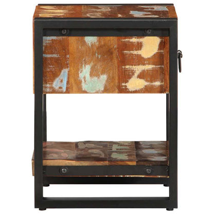 Nattbord Sengbord Tre Gjenvunnet Heltre flerfarget 35x34x45 cm