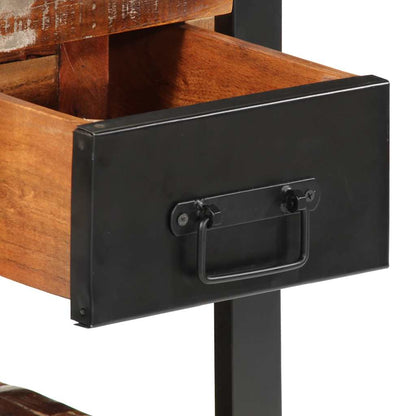 Nattbord Sengbord Tre Gjenvunnet Heltre flerfarget 35x34x45 cm