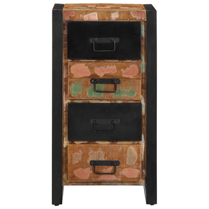 Kommode Tre Gjenvunnet Heltre flerfarget 40x40x75 cm